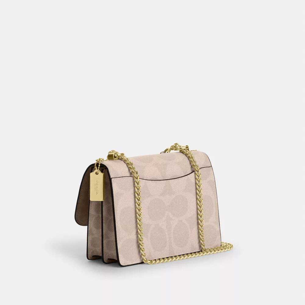 Torba na ramię Klare z Signature Canvas w blokowe wzory