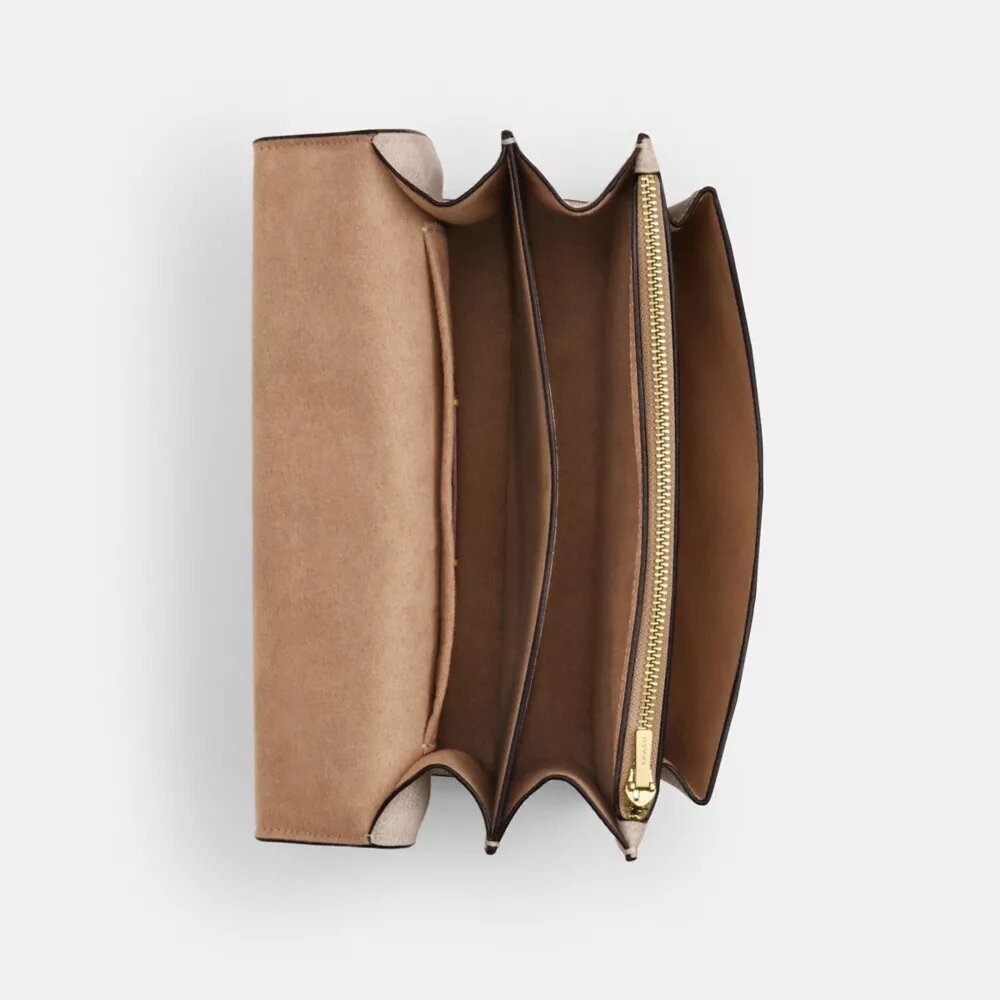 Torba na ramię Klare z Signature Canvas w blokowe wzory
