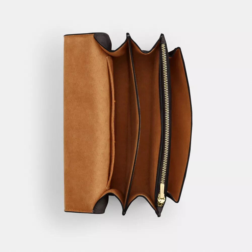 Torba na ramię Klare z Signature Canvas w blokowe wzory
