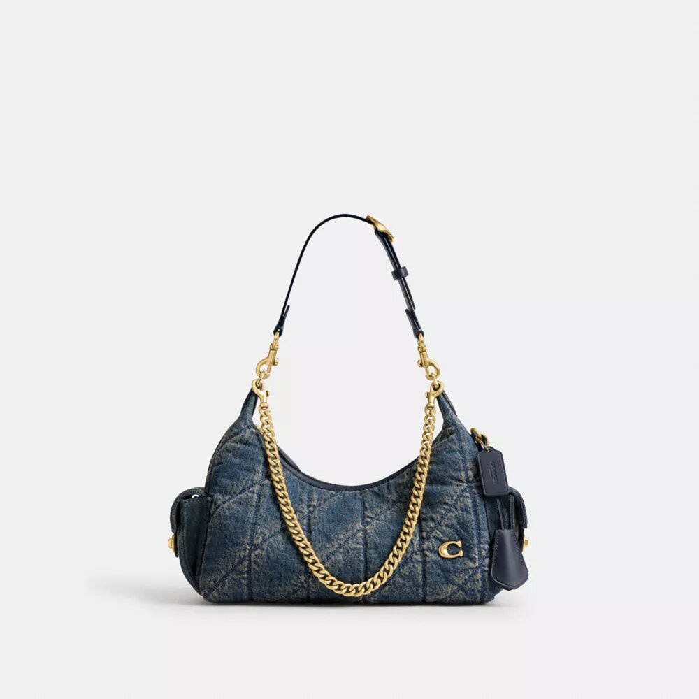 Torba Pocket Juliet 30 z odnawialnego dżinsu bawełnianego z pikowaniem