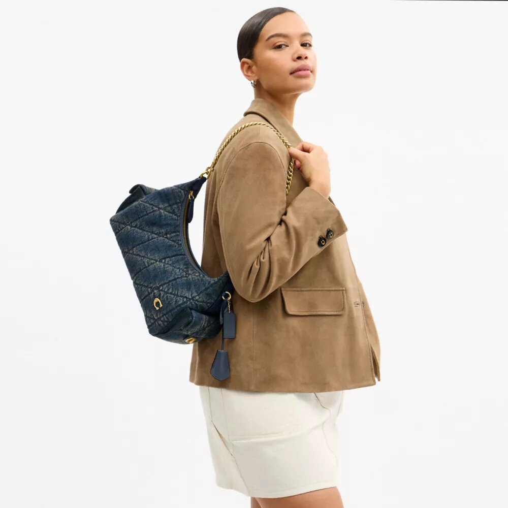 Torba Pocket Juliet 30 z odnawialnego dżinsu bawełnianego z pikowaniem