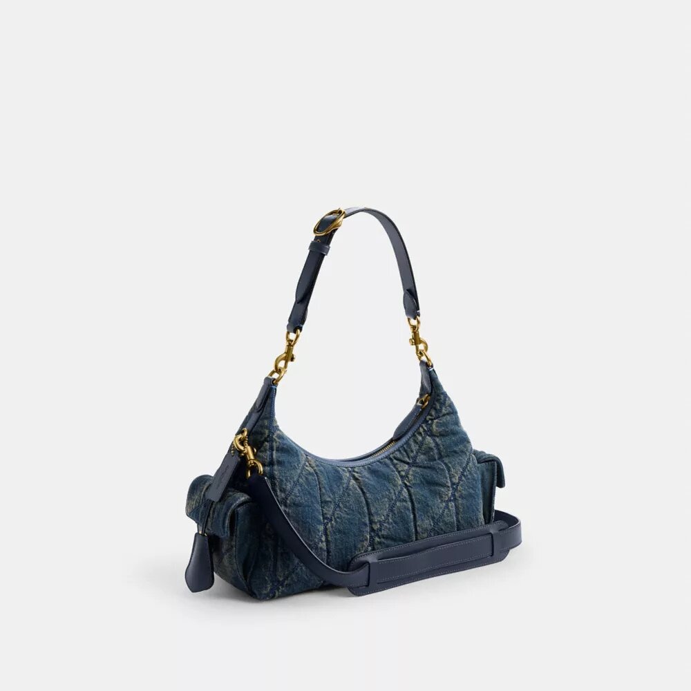 Torba Pocket Juliet 30 z odnawialnego dżinsu bawełnianego z pikowaniem