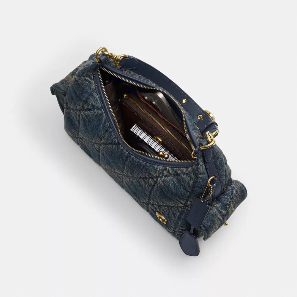 Torba Pocket Juliet 30 z odnawialnego dżinsu bawełnianego z pikowaniem