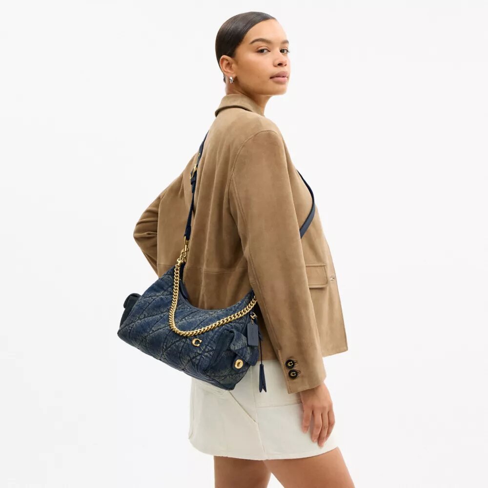 Torba Pocket Juliet 30 z odnawialnego dżinsu bawełnianego z pikowaniem
