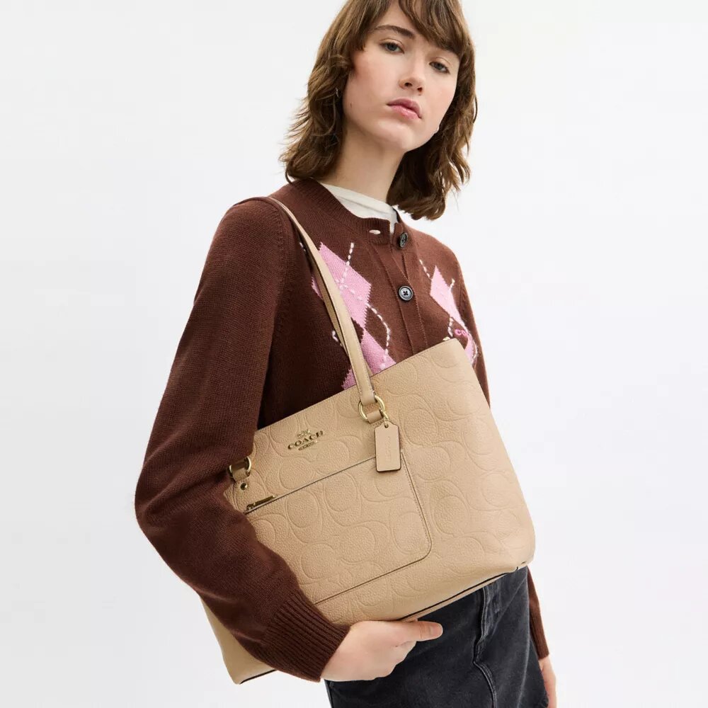 Torba Shopper Station Tote z charakterystycznej skóry