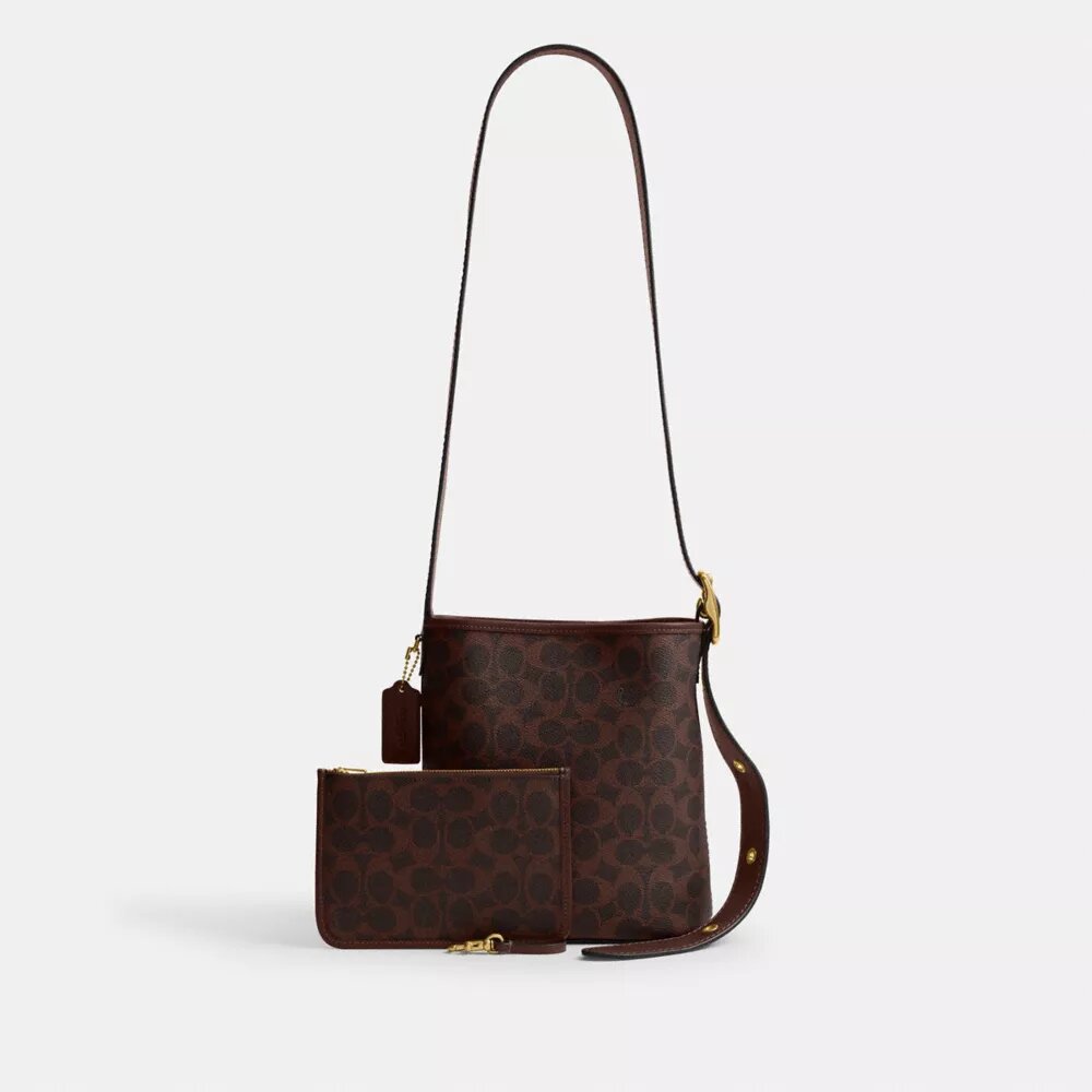 Torba typu bucket Bleecker 21 z Signature Canvas
