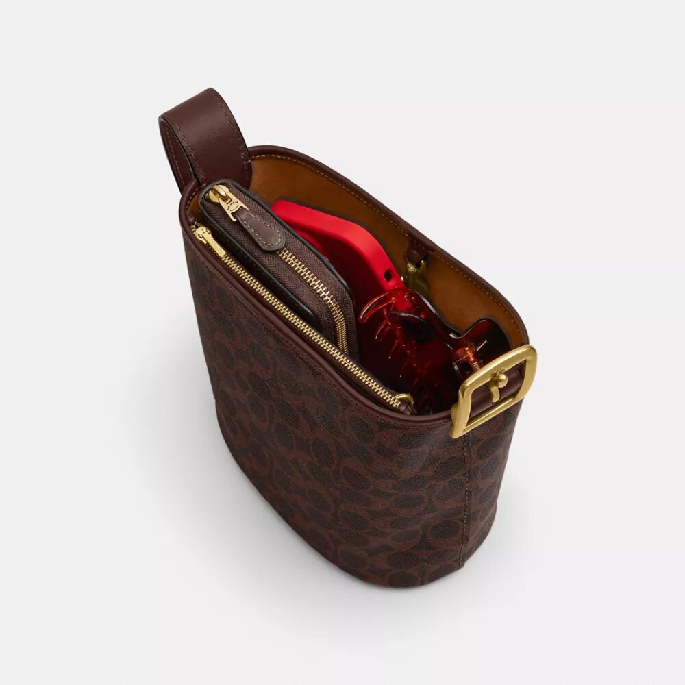 Torba typu bucket Bleecker 21 z Signature Canvas