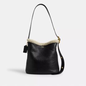 Torba typu bucket Bleecker z owczej skóry