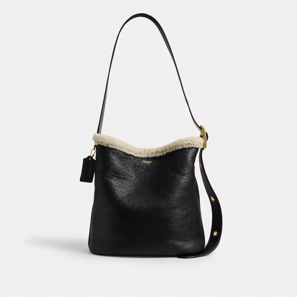 Torba typu bucket Bleecker z owczej skóry