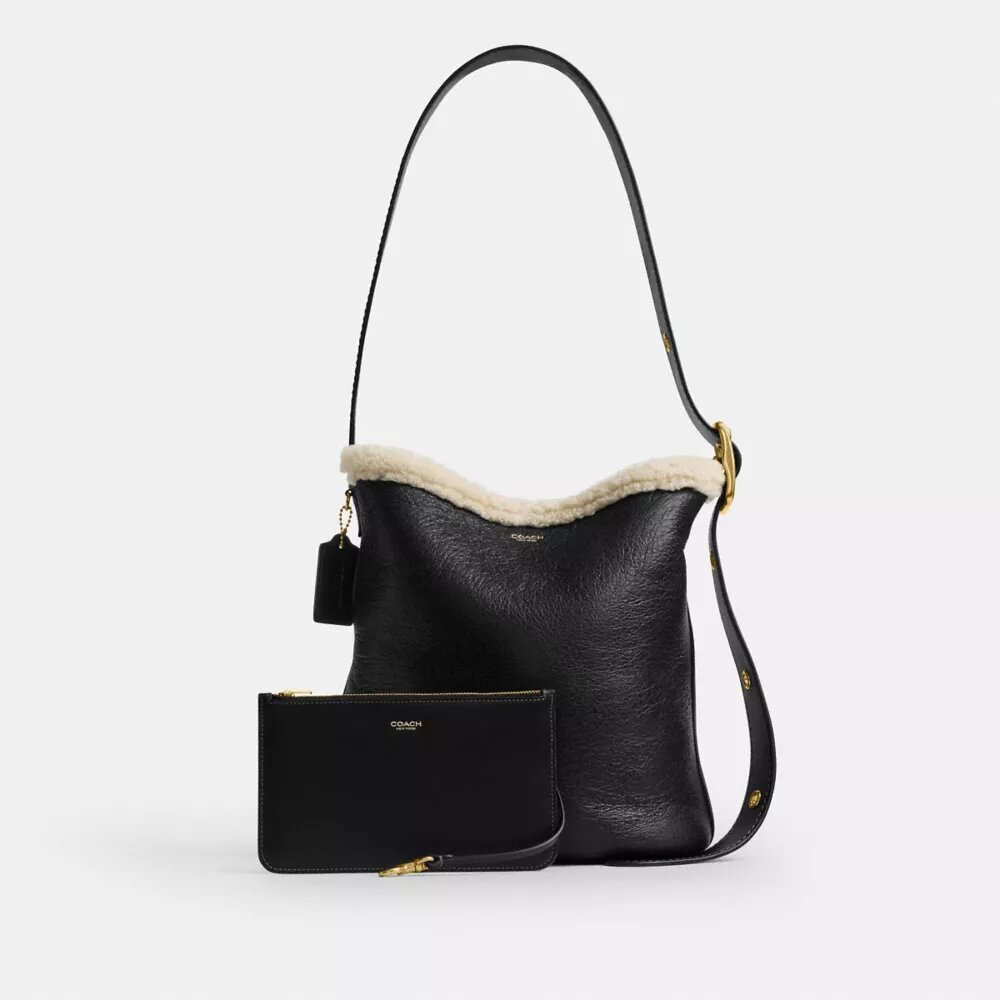 Torba typu bucket Bleecker z owczej skóry