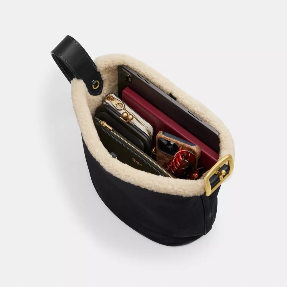 Torba typu bucket Bleecker z owczej skóry