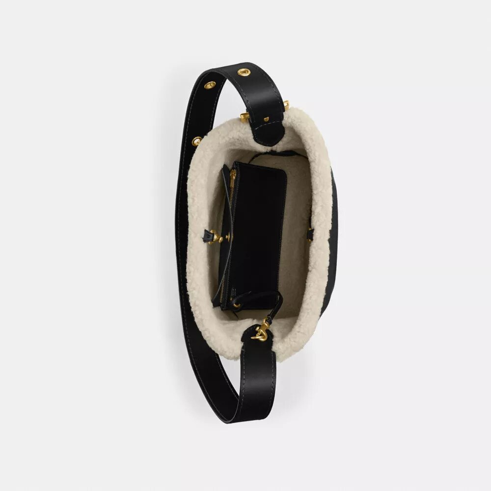 Torba typu bucket Bleecker z owczej skóry