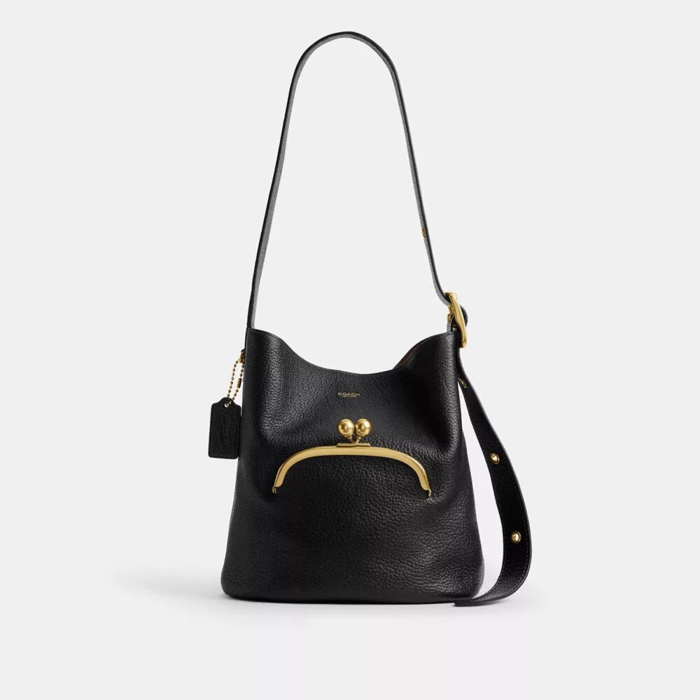 Torba typu bucket Bleecker z zapięciem Kisslock