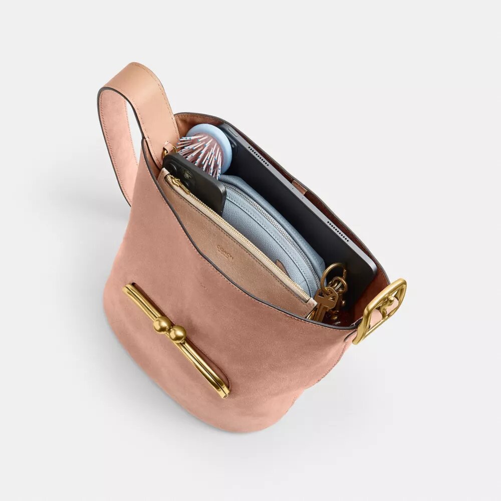 Torba typu bucket Bleecker z zapięciem Kisslock