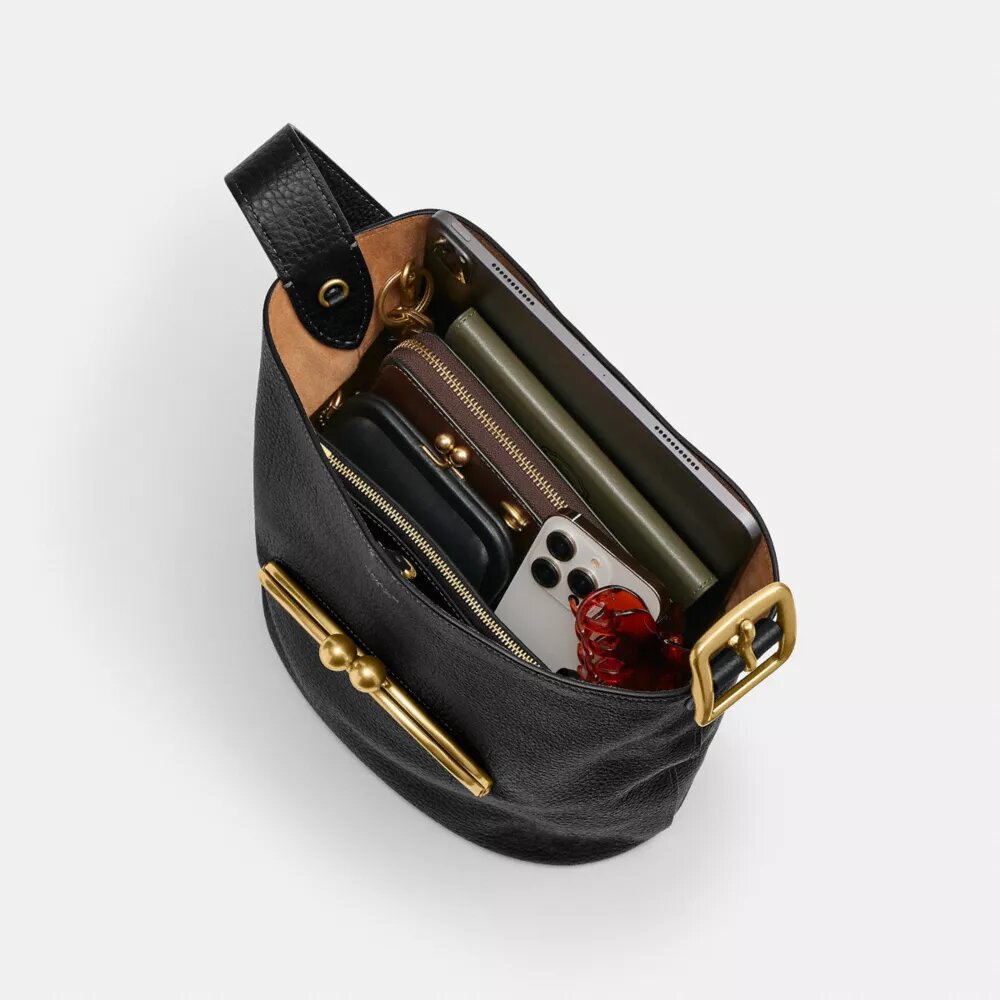 Torba typu bucket Bleecker z zapięciem Kisslock