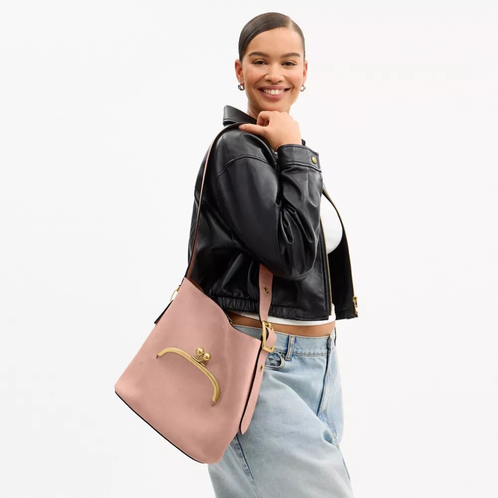 Torba typu bucket Bleecker z zapięciem Kisslock