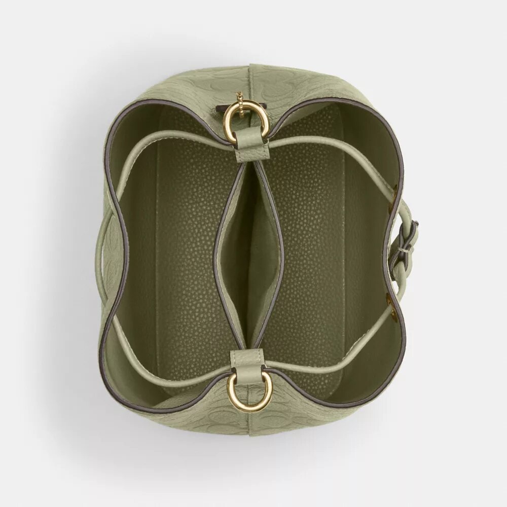 Torba typu bucket Rowan z charakterystycznej skóry
