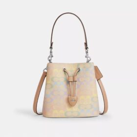 Torba typu bucket Rowan z Signature Canvas Rainbow