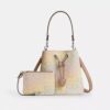 Torba typu bucket Rowan z Signature Canvas Rainbow