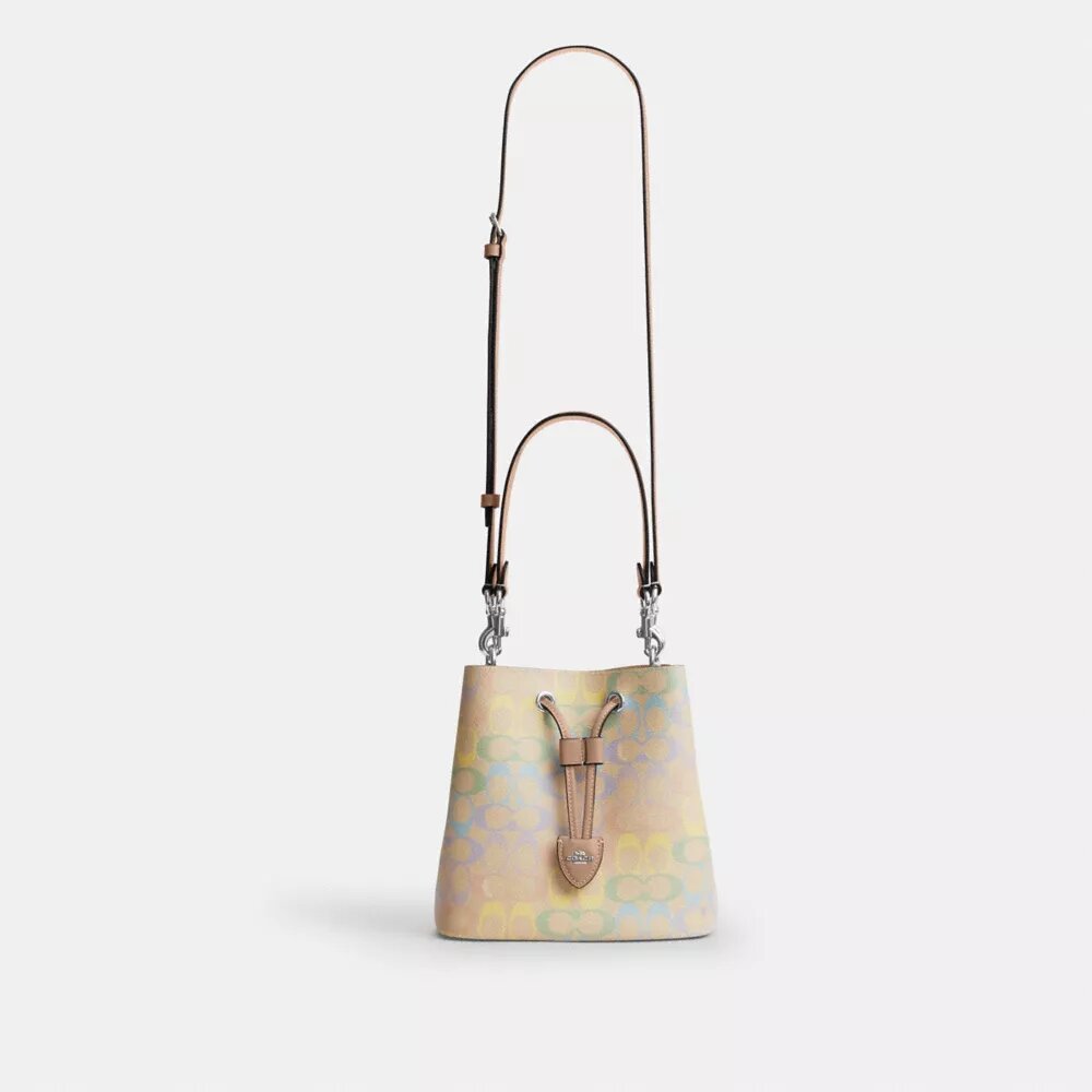 Torba typu bucket Rowan z Signature Canvas Rainbow