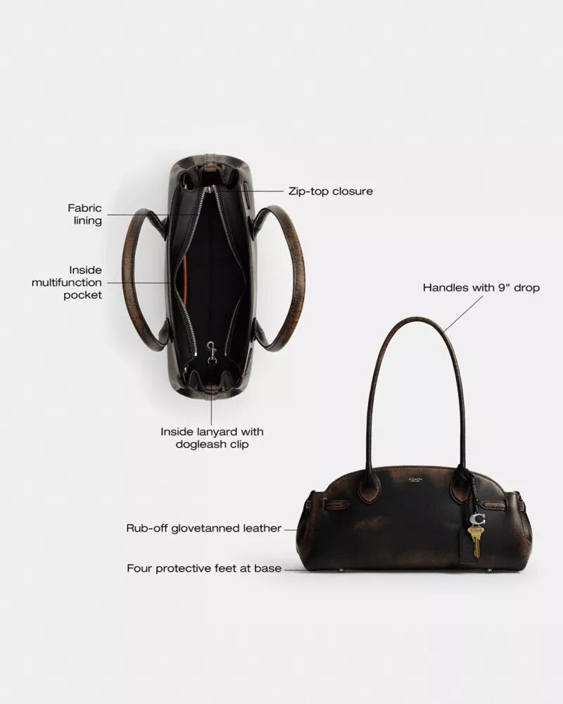 Torba typu Carryall Empire 34 z postarzanej skóry
