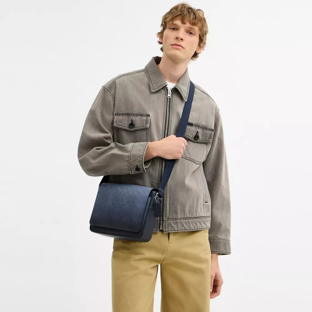 Torba typu messenger Jack z Signature Canvas w stylu ombre