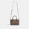 Torba typu satchel „Rowan” z charakterystycznego żakardu z haftem kwiatowym