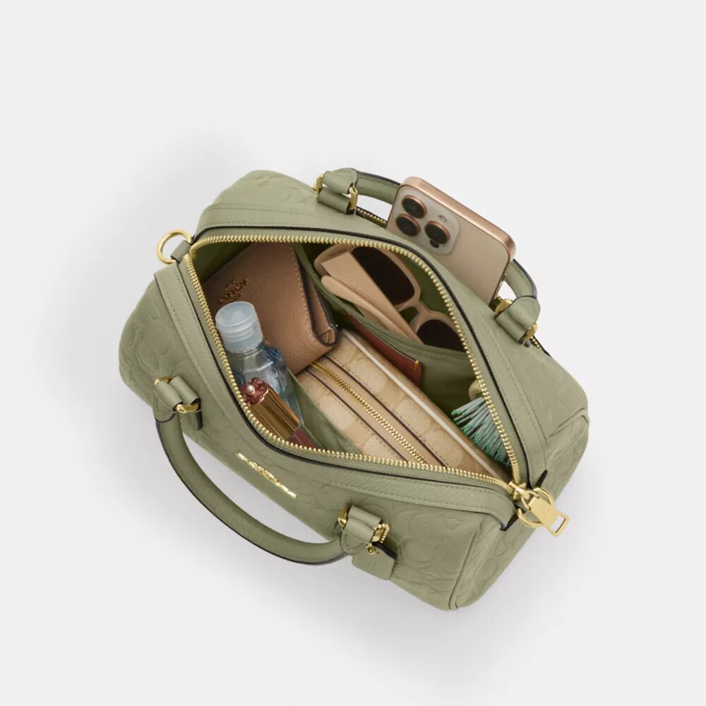 Torba typu satchel Rowan z charakterystycznej skóry