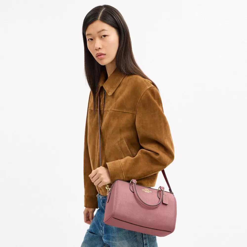 Torba typu satchel Rowan z charakterystycznej skóry