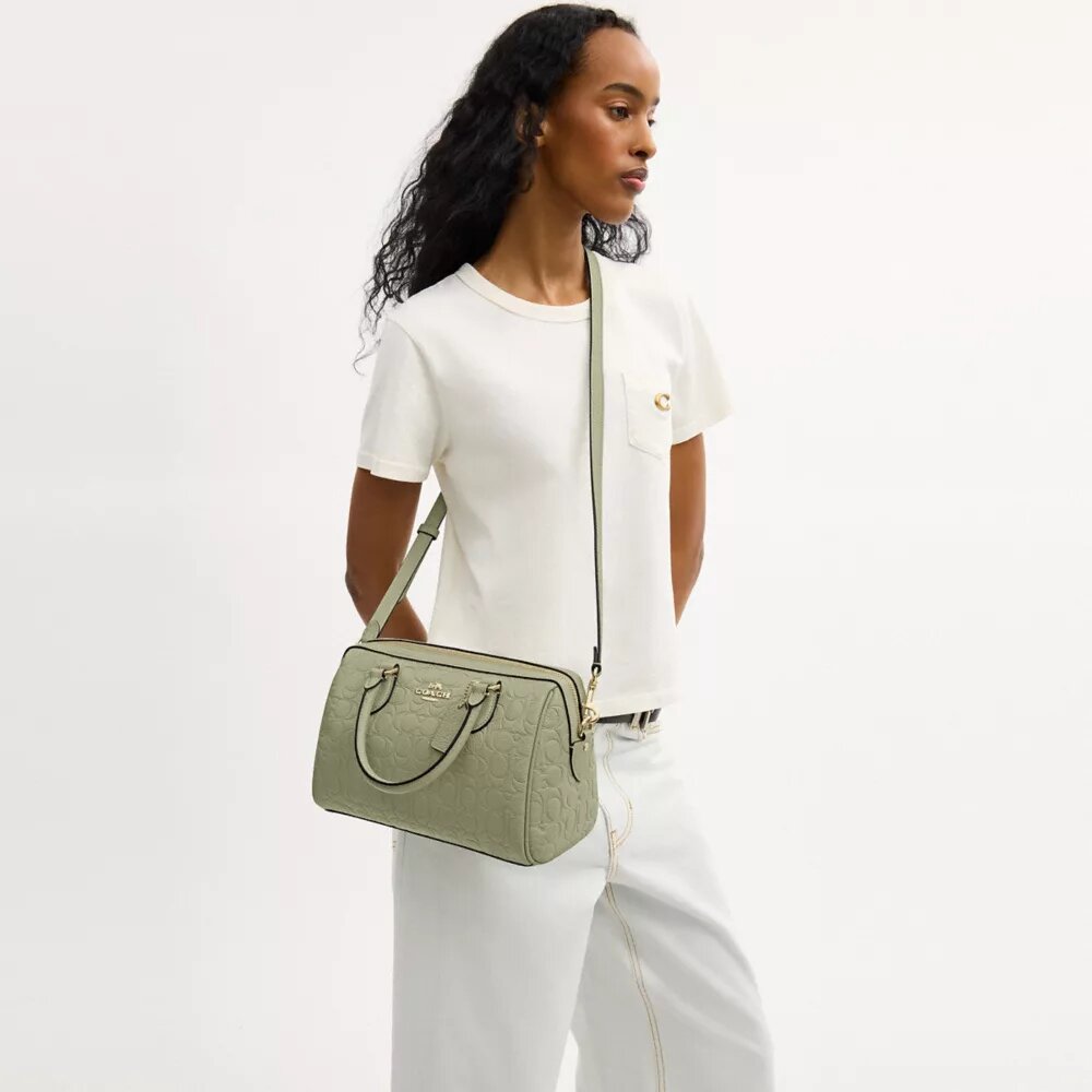 Torba typu satchel Rowan z charakterystycznej skóry