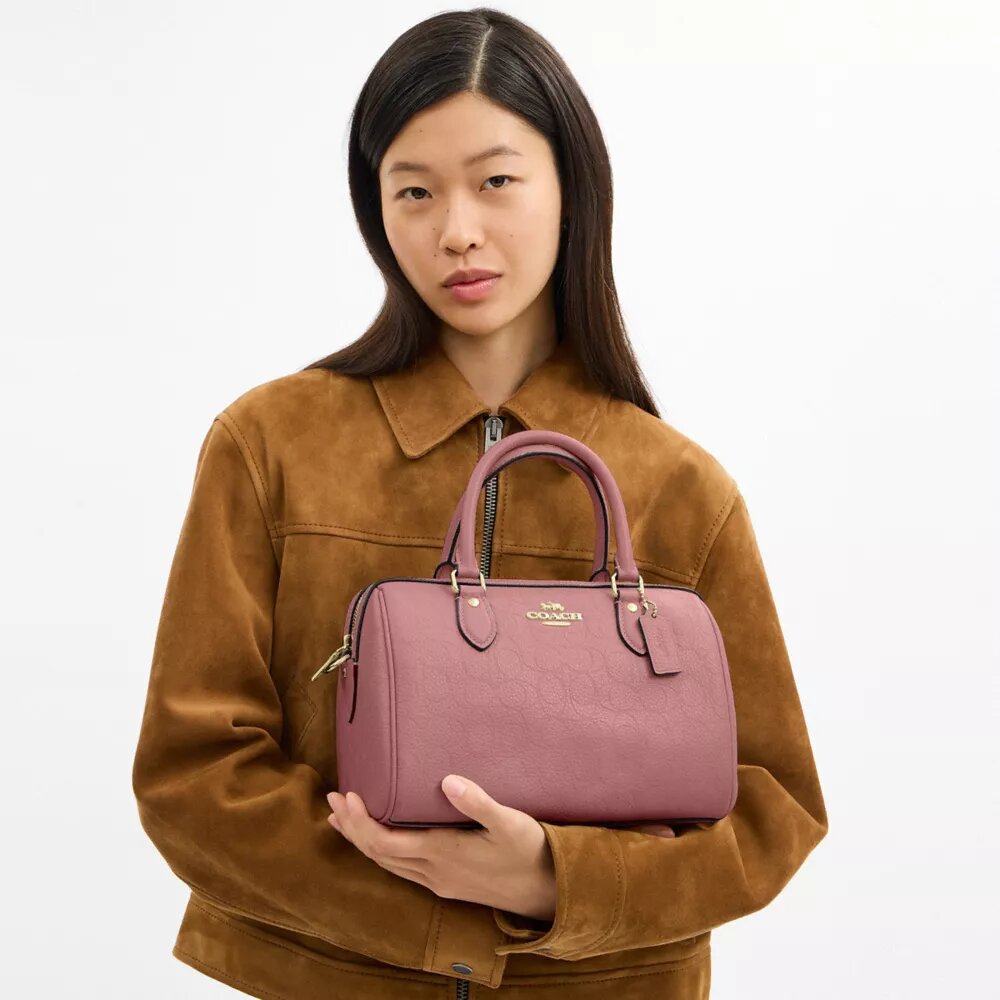 Torba typu satchel Rowan z charakterystycznej skóry