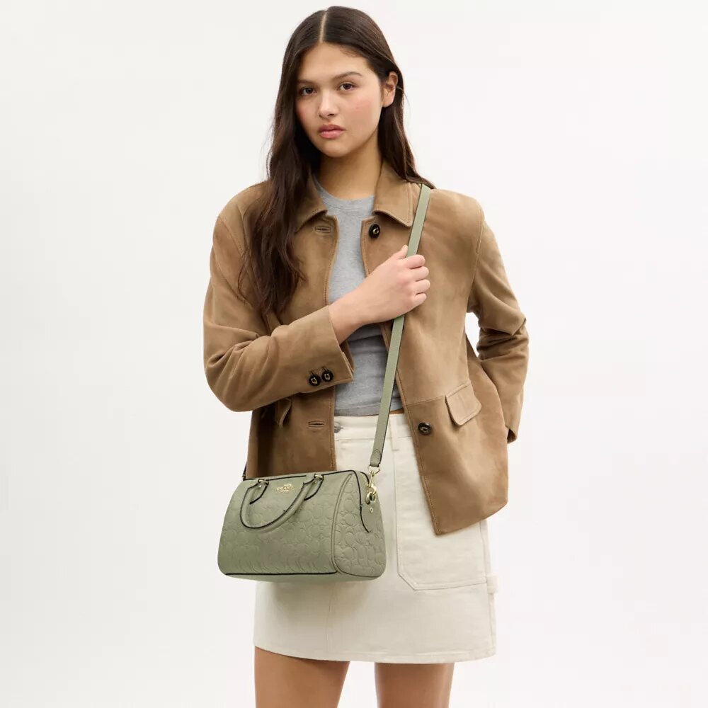 Torba typu satchel Rowan z charakterystycznej skóry