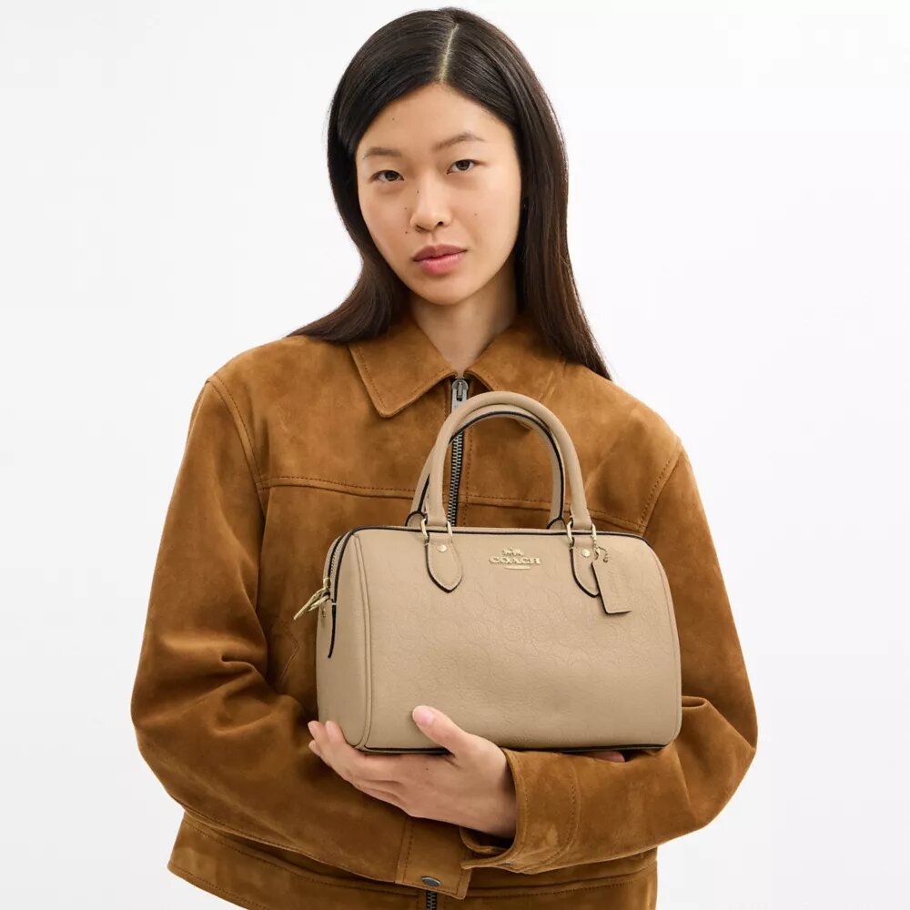 Torba typu satchel Rowan z charakterystycznej skóry