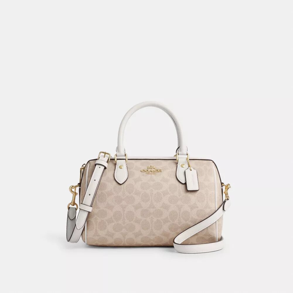 Torba typu satchel „Rowan” z Signature Canvas
