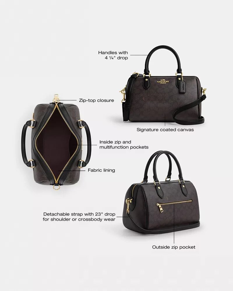Torba typu satchel „Rowan” z Signature Canvas
