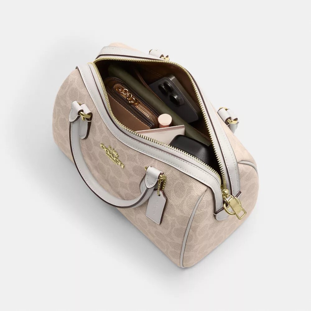 Torba typu satchel „Rowan” z Signature Canvas