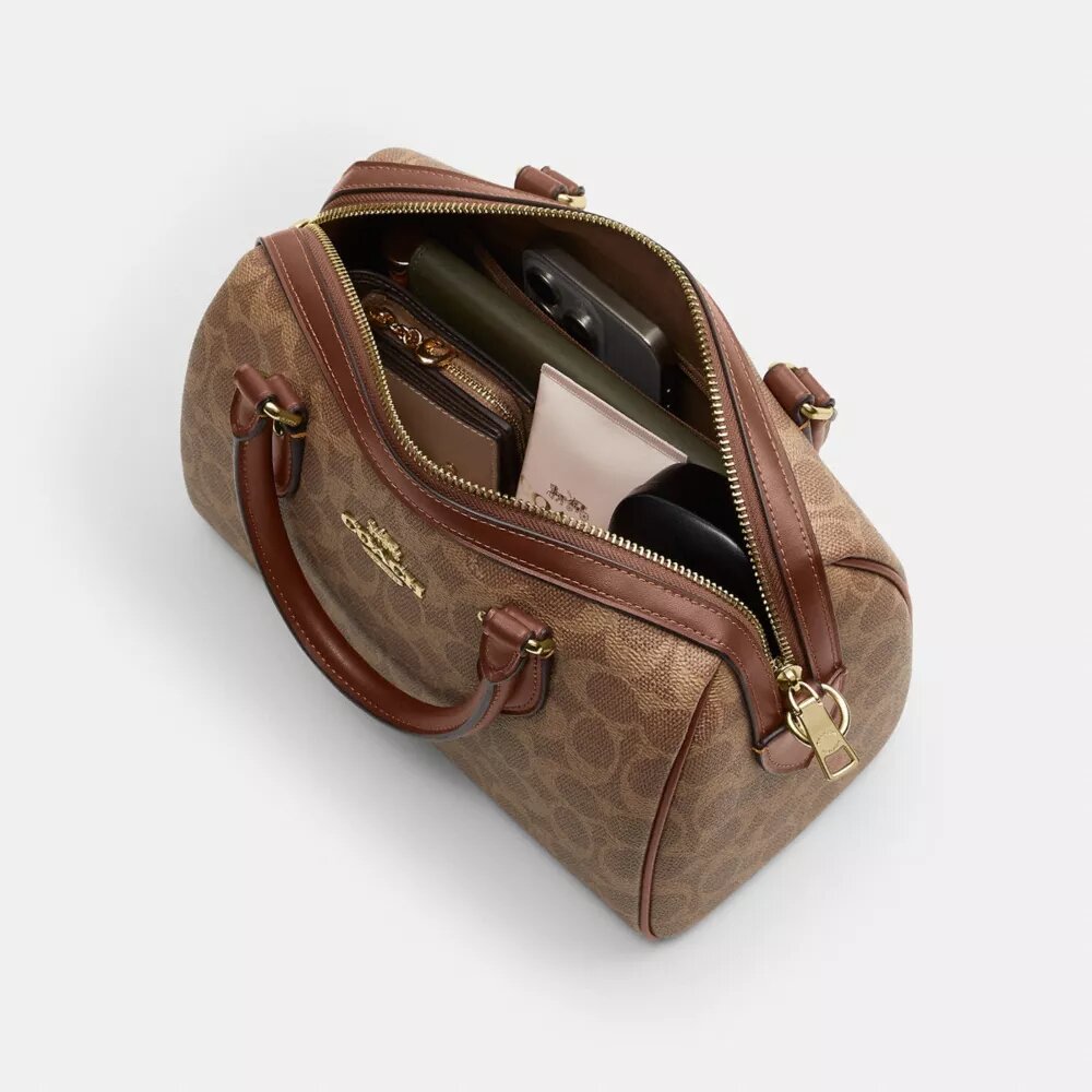 Torba typu satchel „Rowan” z Signature Canvas