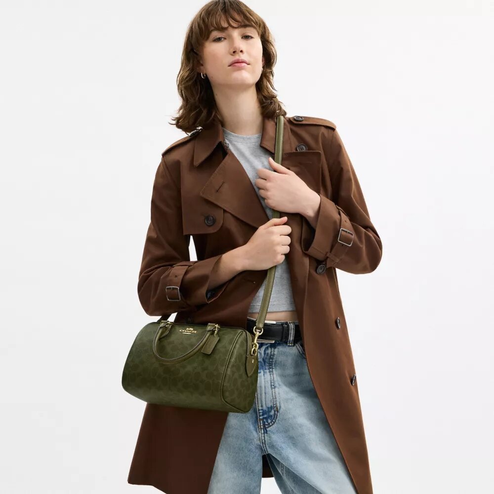 Torba typu satchel „Rowan” z Signature Canvas