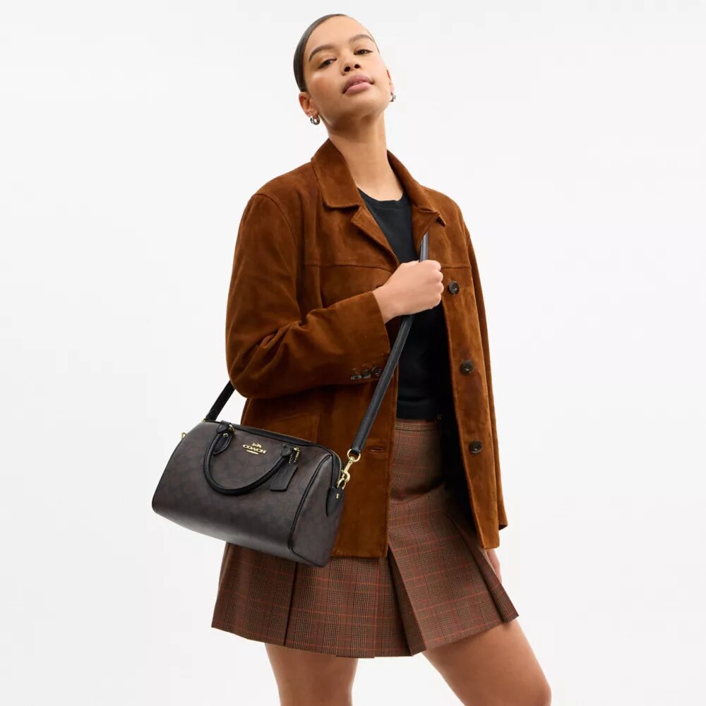 Torba typu satchel „Rowan” z Signature Canvas