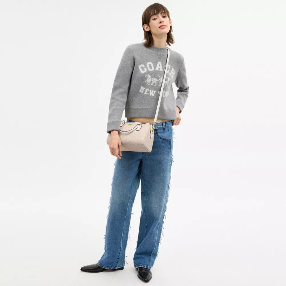 Torba typu satchel „Rowan” z Signature Canvas