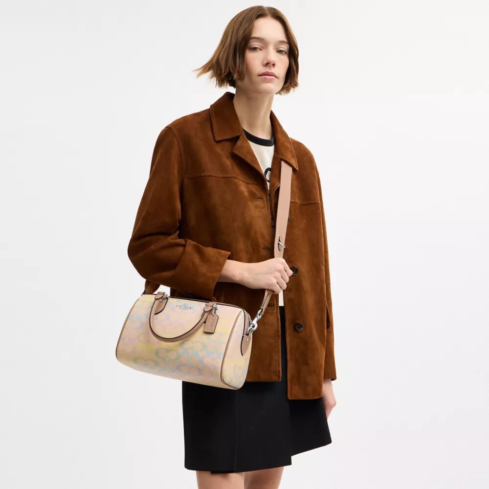 Torba typu satchel Rowan z Signature Canvas