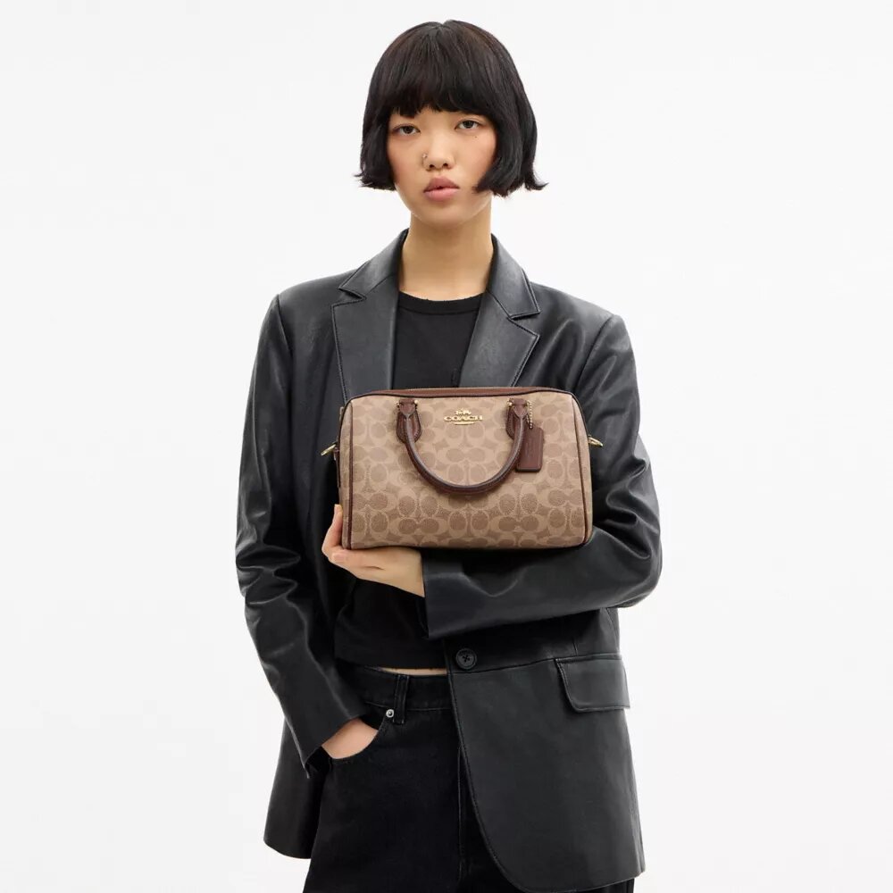 Torba typu satchel „Rowan” z Signature Canvas