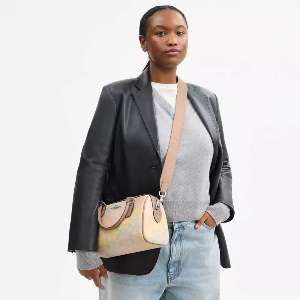 Torba typu satchel Rowan z Signature Canvas