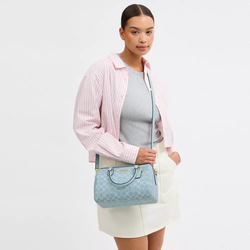 Torba typu satchel „Rowan” z Signature Canvas