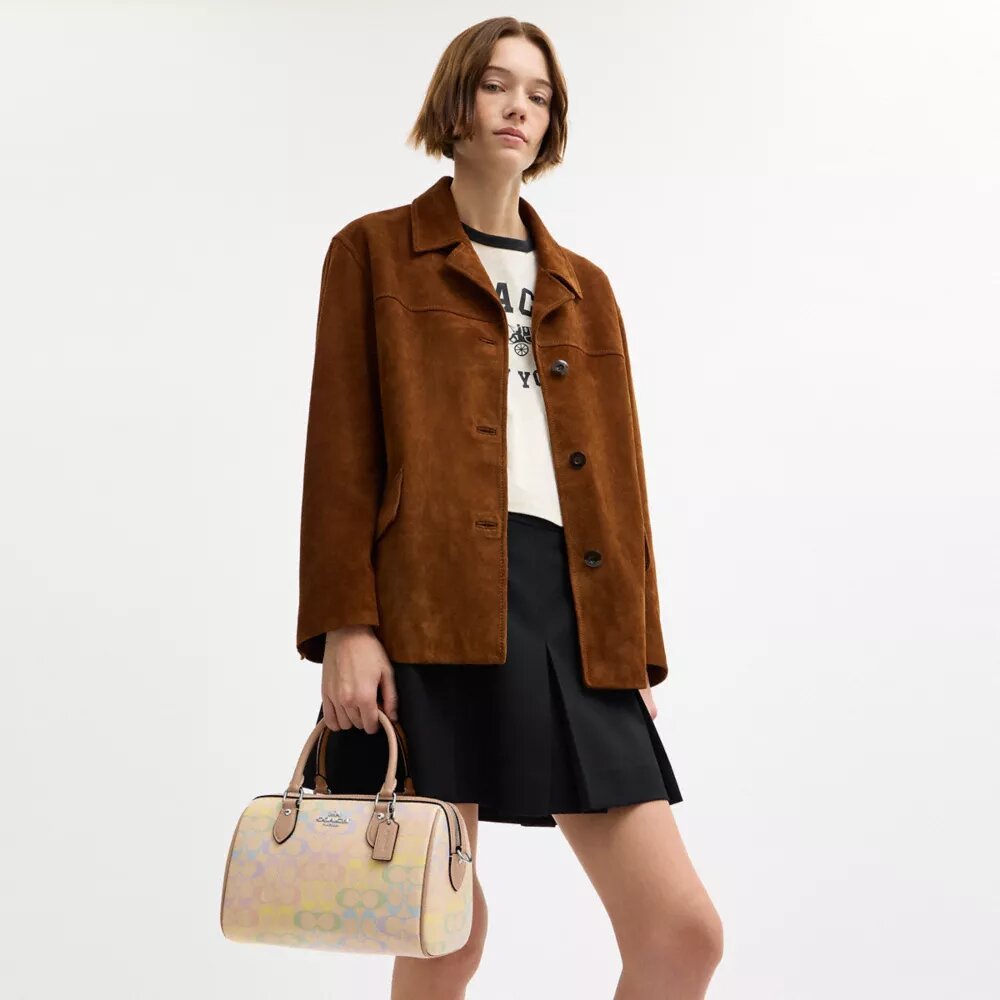 Torba typu satchel Rowan z Signature Canvas