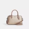 Torba typu satchel „Rowan” z Signature Canvas w blokowe wzory