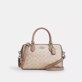 Torba typu satchel „Rowan” z Signature Canvas w blokowe wzory