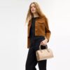 Torba typu satchel „Rowan” z Signature Canvas w blokowe wzory