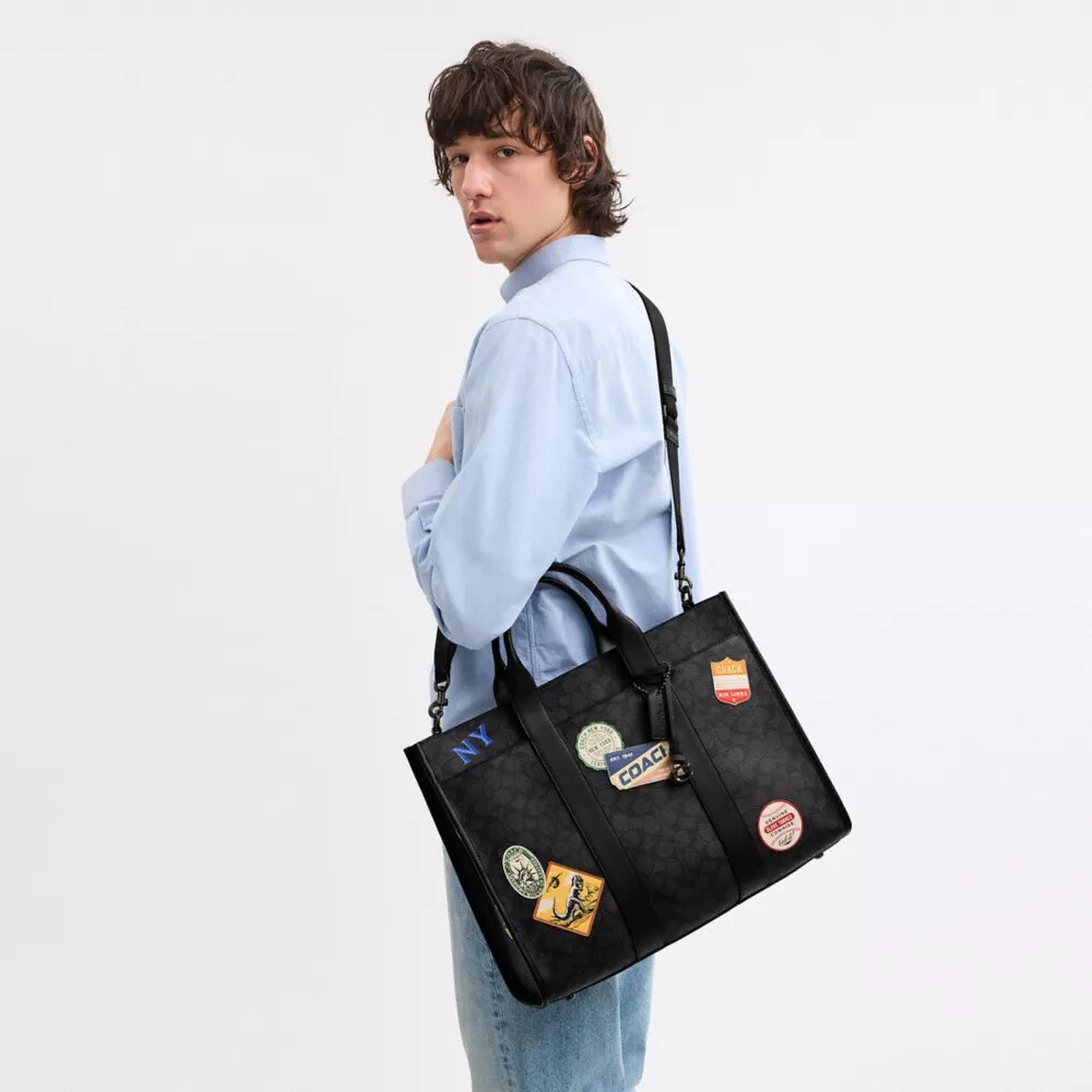 Torba Wesley z Signature Canvas z naszywkami