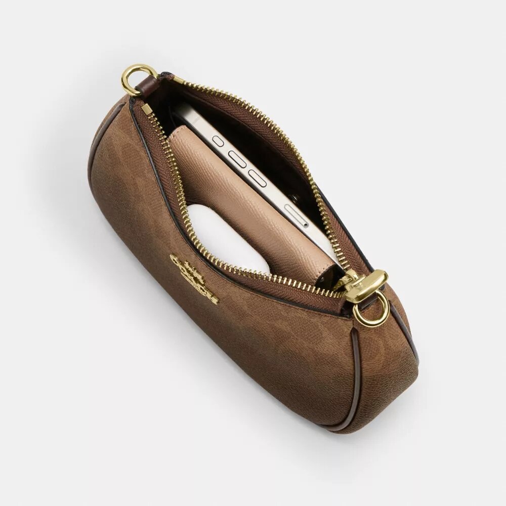 Torebka crossbody Teri Mini z Signature Canvas w stylu ombre
